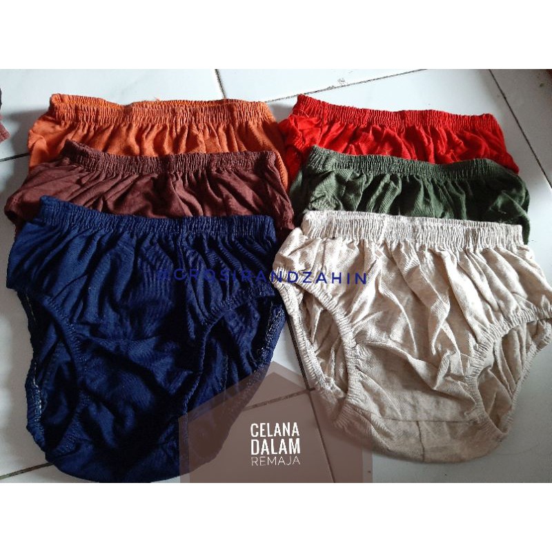 12pcs celanadalam remaja junior cowok/cd anak laki katun adem smp/celana dalam anak tanggung