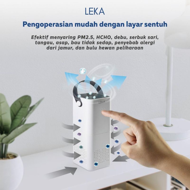 Jual LEKA Portable Air Purifier Ap7705, Miniso Car Air Purifier