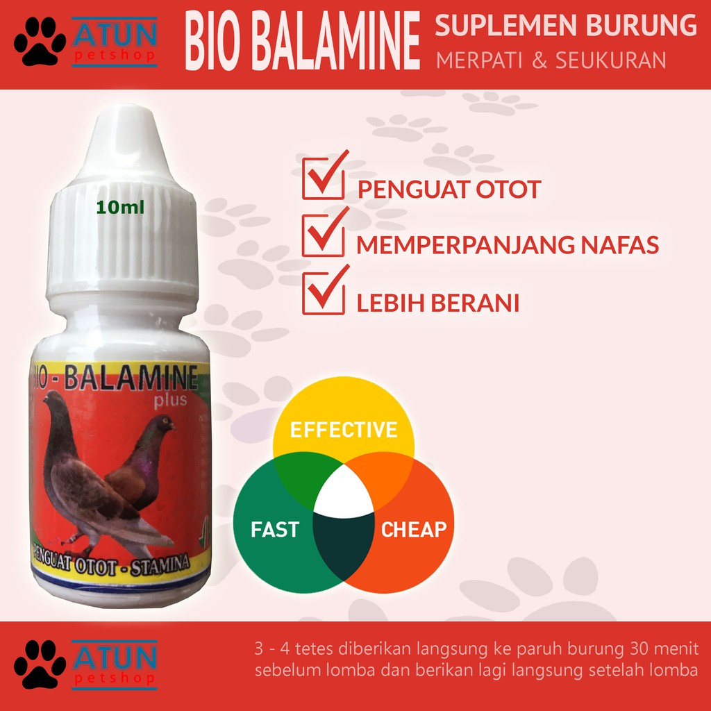 Jual Suplemen Vitamin Burung Merpati Balap Bio Balamine Indonesia|Shopee Indonesia