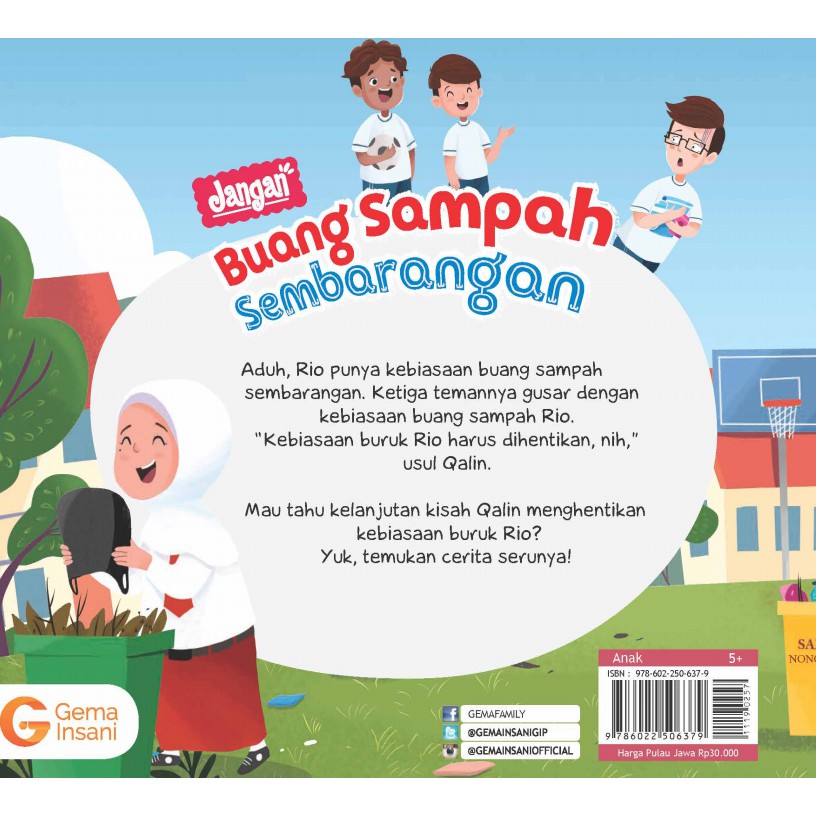 Buku Anak - SBM:Jangan Buang Sampah Sembarangan | Shopee Indonesia
