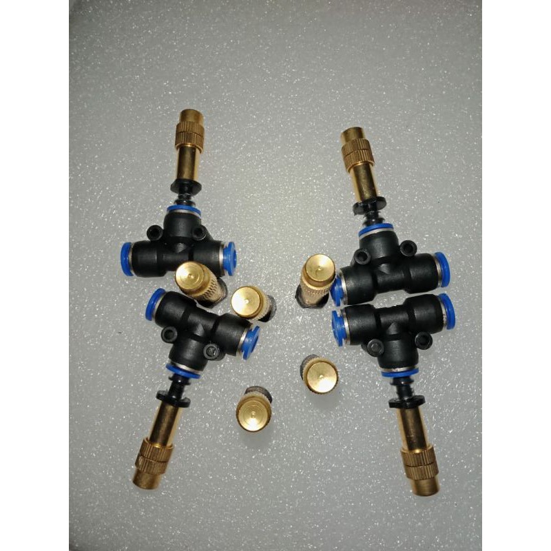 Misting nozzle sprayer kabut + loock tee 6mm Shopee