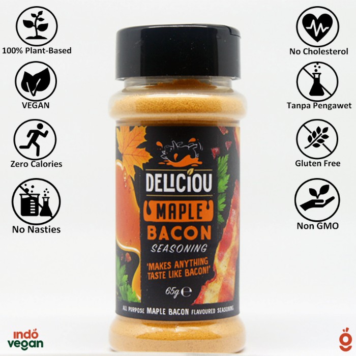 Vegan Bacon Seasoning Deliciou Maple Flavour Shopee Indonesia