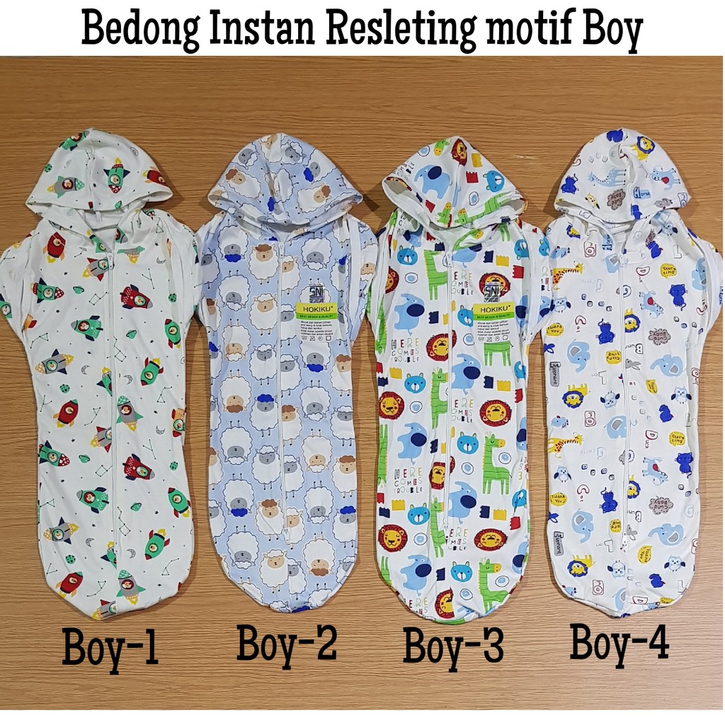 Bedong bayi instant resleting modern praktis katun lembut