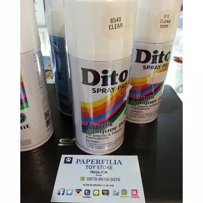 Jual 150CC SPRAY PAINT TOP COAT CLEAR GLOSS GUNDAM BANDAI DITON 8540