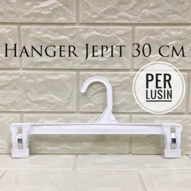 1 lusin hanger jepit putih dewasa (isi 12 pcs) Shopee Indonesia
