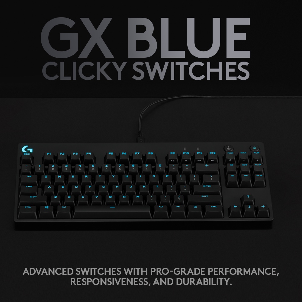 Jual Logitech G Pro Clicky Keyboard Gaming Mechanical Tkl Rgb For Esports | Shopee Indonesia