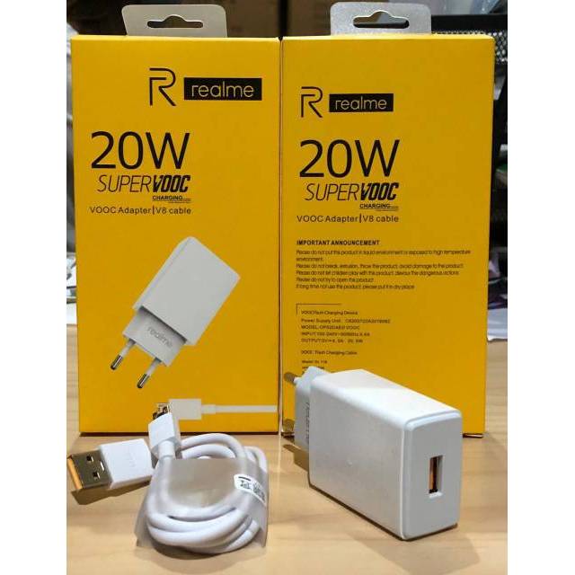 Charger Realme 20W Fast Charging VOOC Adapter Kabel Micro