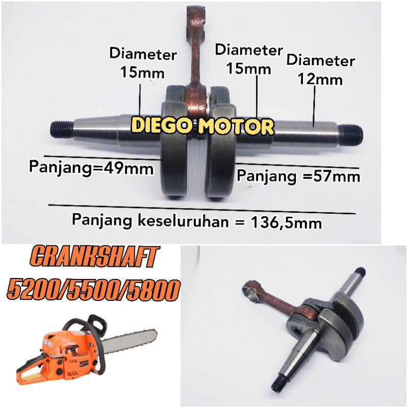 smal kruka Jual Crankshaft Kruk As Kro As Mesin Chainsaw Sinso Mini Tipe 5200 5500 5800 Indonesia|Shopee Indonesia