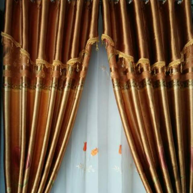 Jual Blackout Poni Ve Mollis Coklat Emas | Shopee Indonesia