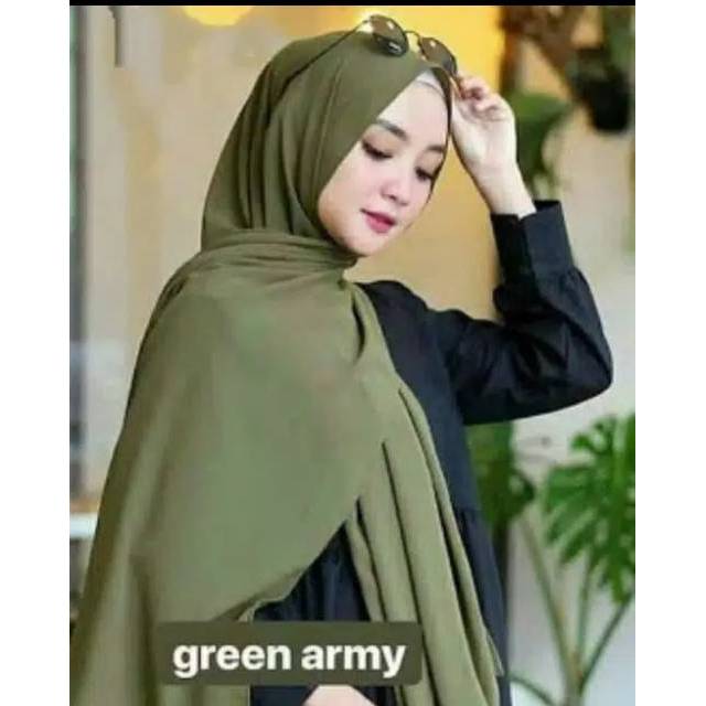 30+ Ide Kerudung Pashmina Warna Hijau Army Naana Banaana