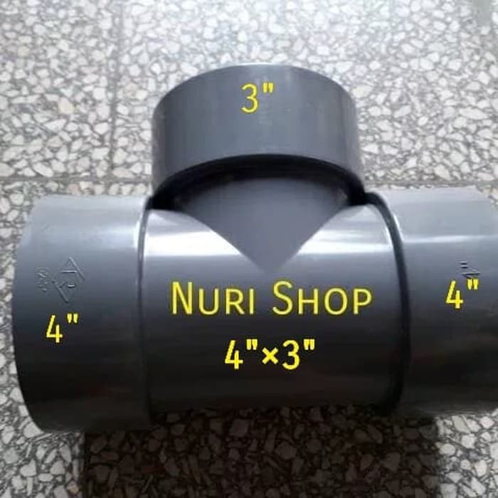 Tee PVC D 4&rdquo; x 3&rdquo; RUCIKA/T / SAMBUNGAN PIPA 4X3 D RUCIKA | Shopee Indonesia