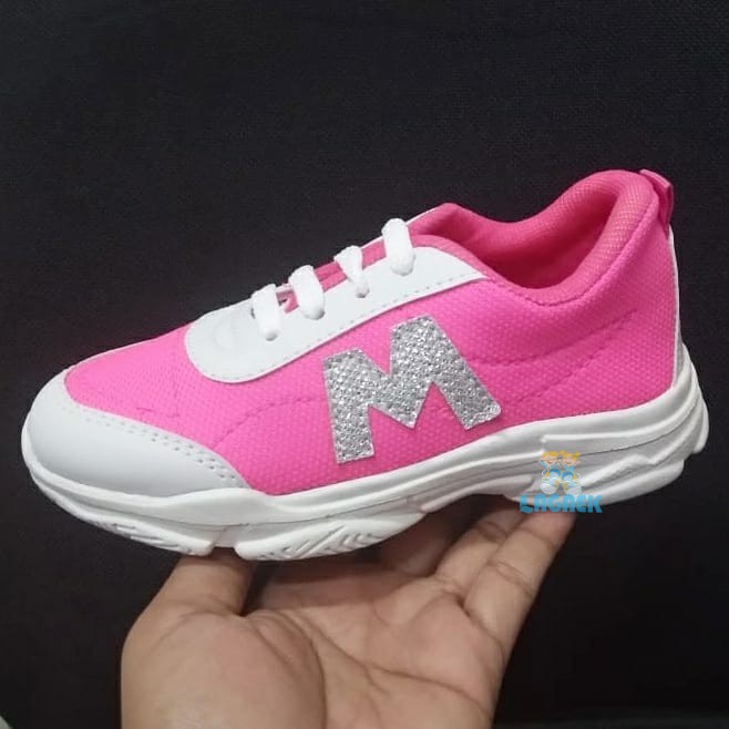 SEPATU TALI SNEAKER ANAK PEREMPUAN KEREN WARNA FANTA USIA 3 4 5 6 7