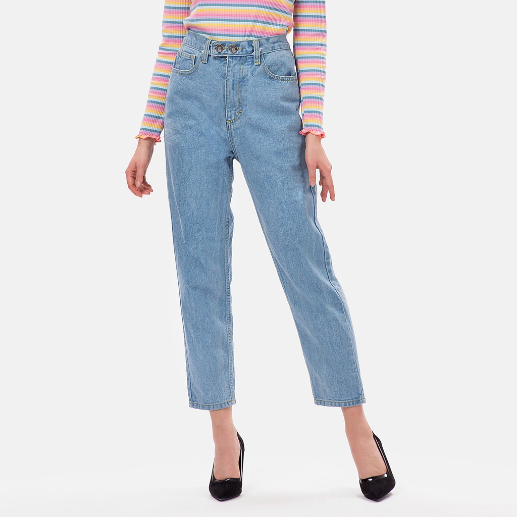 MKY NEW BOYFRIEND JEANS BIRU MUDA Shopee Indonesia