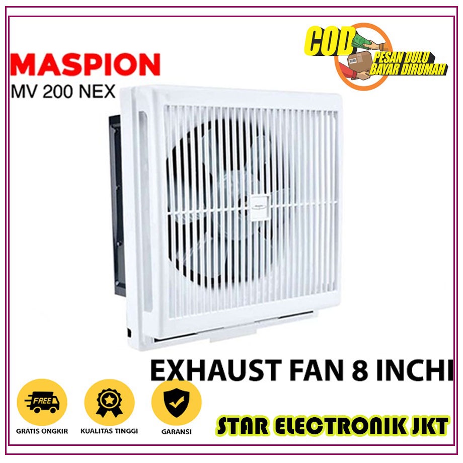 Jual MASPION MV200NEX/ Exhaust Fan Dinding 8 Inch Shopee Indonesia