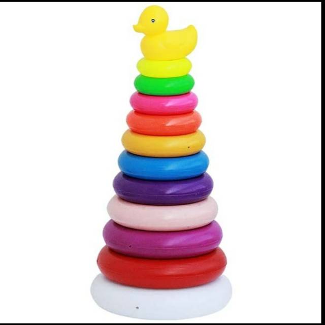 Jual Mainan Anak Ring Donat 10 Susun/Mainan Anak Edukasi/Mainan Susunan | Shopee Indonesia