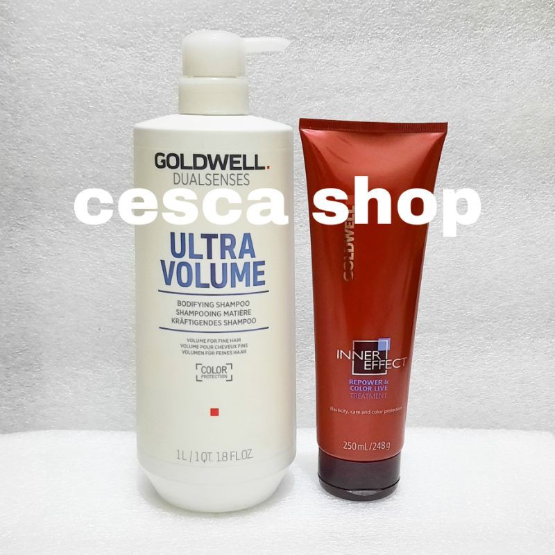 Jual Paket Goldwell Dualsenses Shampoo 1000 Ml + Inner Effect Repower Color Live Treatment 250Ml | Shopee Indonesia