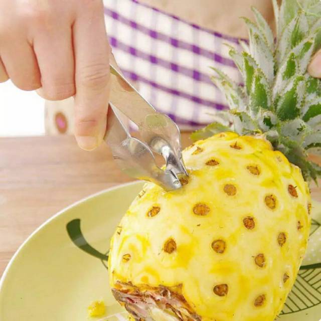 Klip penjepit mata nanas / alat pembersih mata nanas / alat pemisah mata  nanas pengupas nanas | Shopee Indonesia
