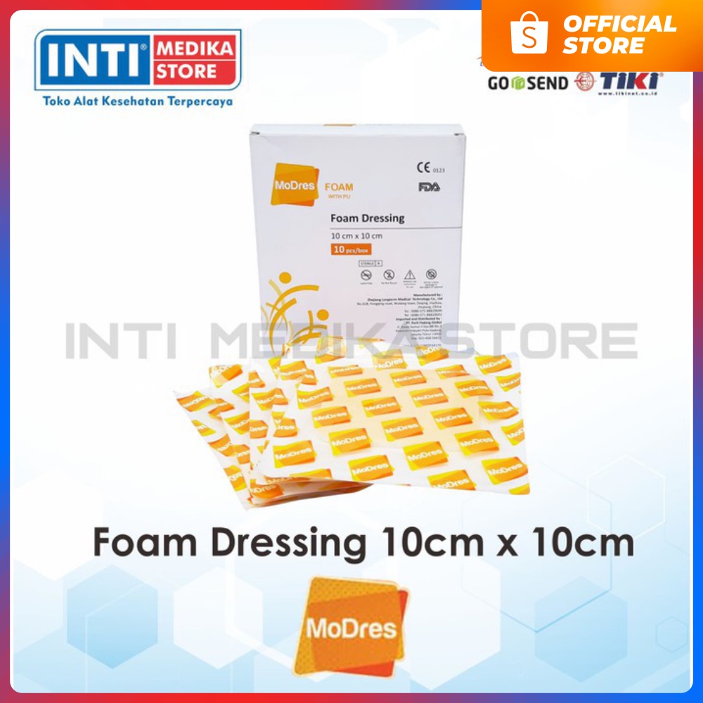 Jual MODRES Foam Dressing Non Adhesive 10cm x 10cm / Plester Luka