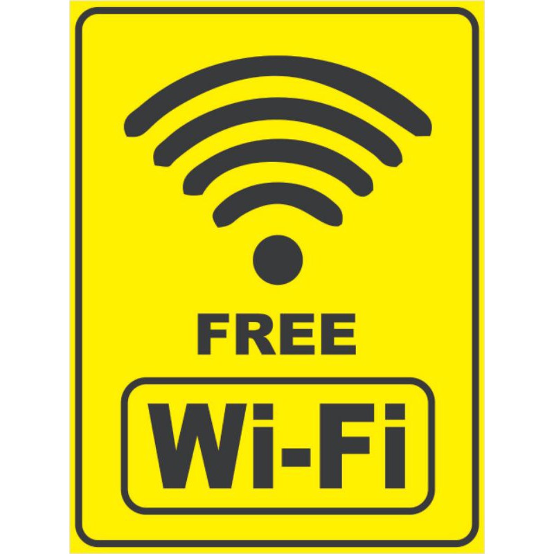 Jual Stiker free wifi ukuran 16 cmx 12 cm Shopee Indonesia