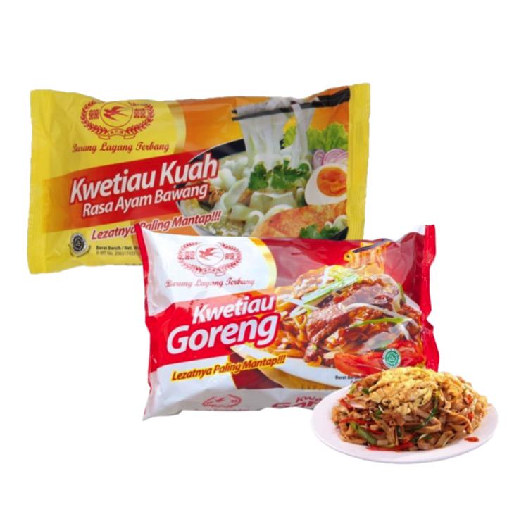Cap Burung Layang Terbang Kwetiau Kuah Instan 75gr + Kwetiau Goreng