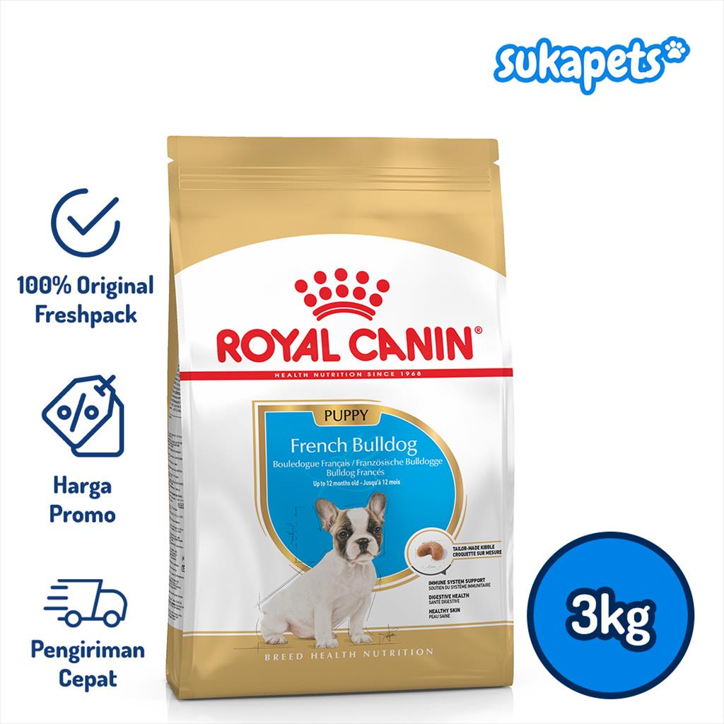 Jual Royal Canin French Bulldog Puppy Junior Makanan Anak Anjing Dry 3Kg Indonesia|Shopee Indonesia