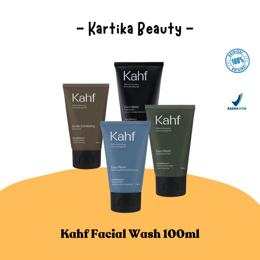 Jual KAHF FACIAL WASH MEN 100 ML SABUN MUKA COWOK FACE WASH PRIA LAKI