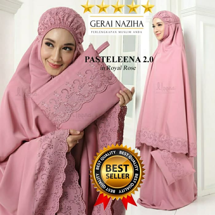 Mukena Dewasa Fatimah Khadijah Full Bordir KD Shopee