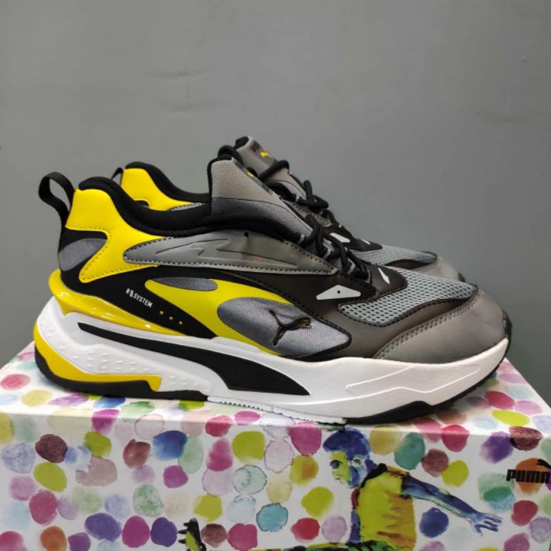 Jual Sepatu Sneakers Puma Rs-X Fast Intro Dames Grey Yellow | Shopee Indonesia