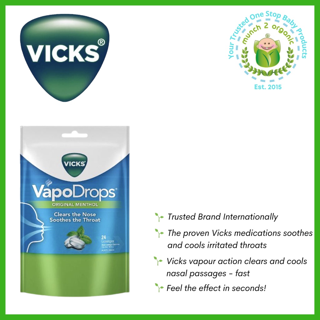 Jual Vicks VapoDrops Original Menthol Lozenges 24s Shopee Indonesia