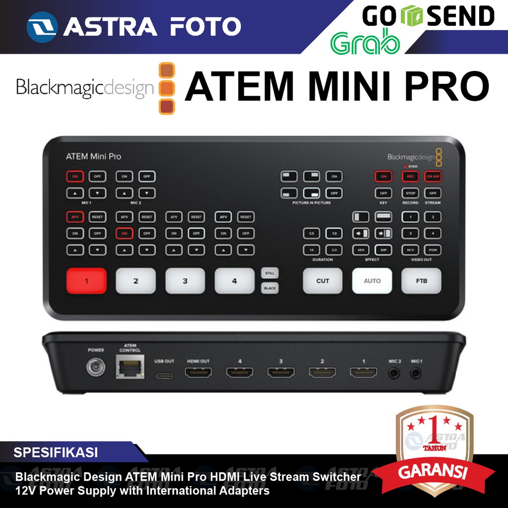 Jual Blackmagic Design ATEM Mini Pro Live Stream Switcher Original