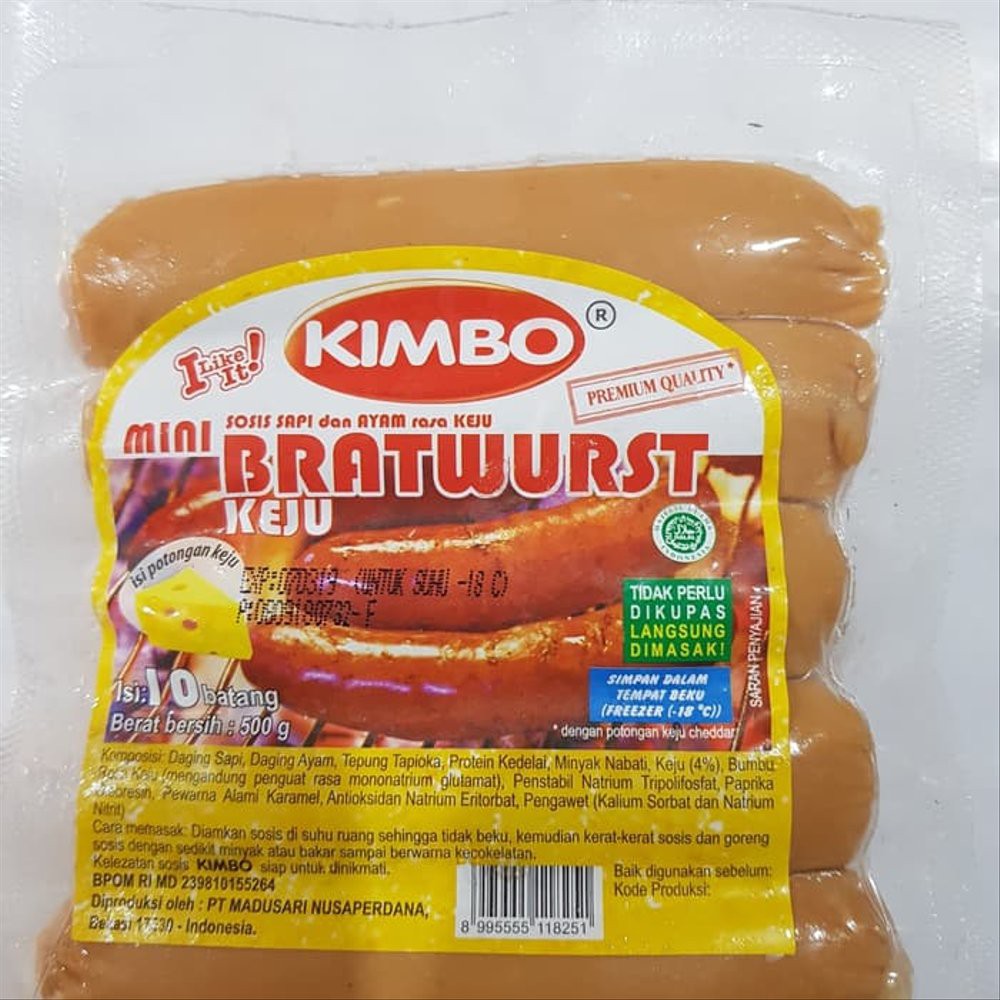 KIMBO SOSIS BRATWURST KEJU 500GR ISI 10 Shopee Indonesia