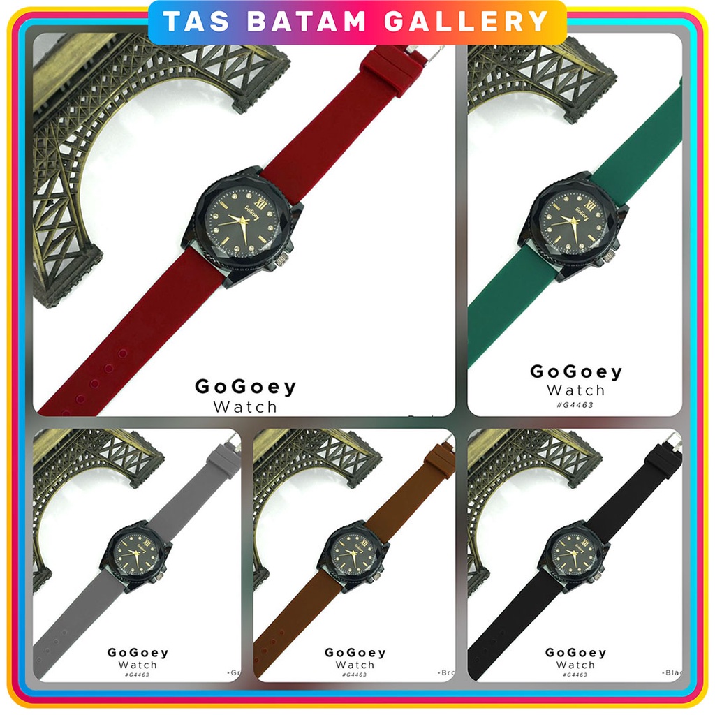Jual Jam Tangan Korean GOGOEY Hot Trend Tali Silikon G4463 (Free Box