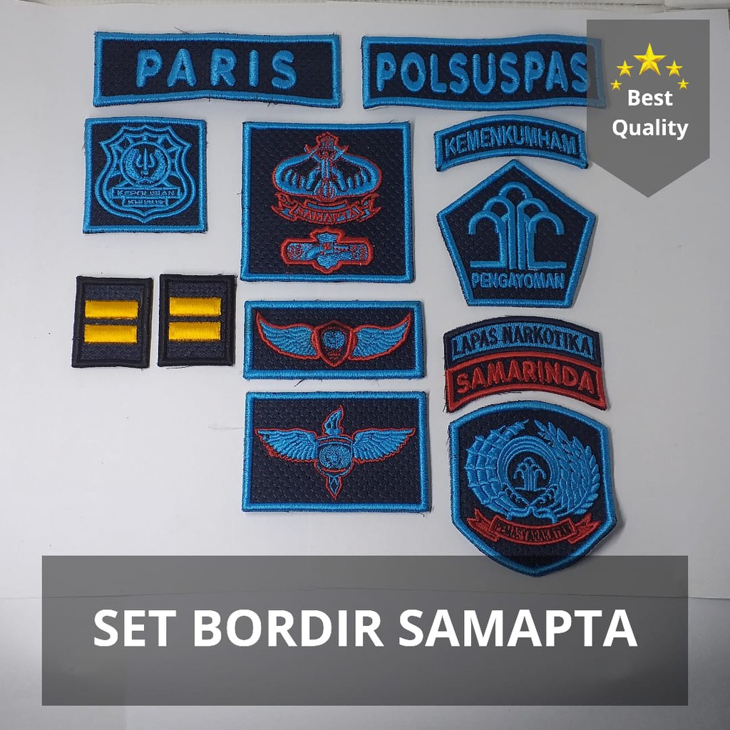 Bordir Timbul PDL Siang POLSUSPAS / Bordir Timbul Lapas