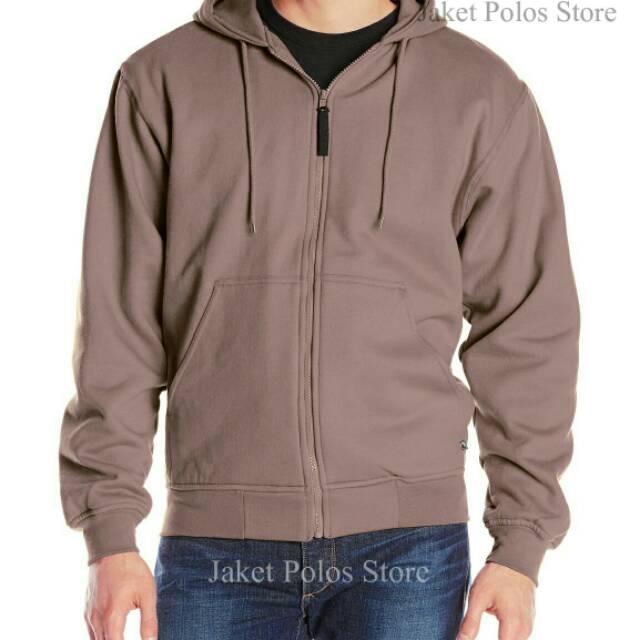 Jual Jaket Hoodie Zipper Coklat Mocca Polos Unisex Polos | Shopee Indonesia