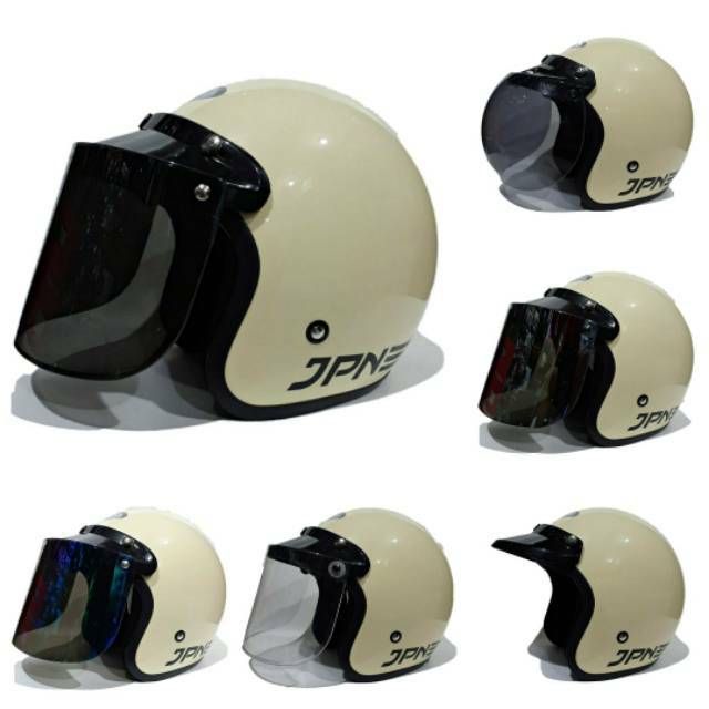 Helm Bogo jpn cream glossy Shopee Indonesia
