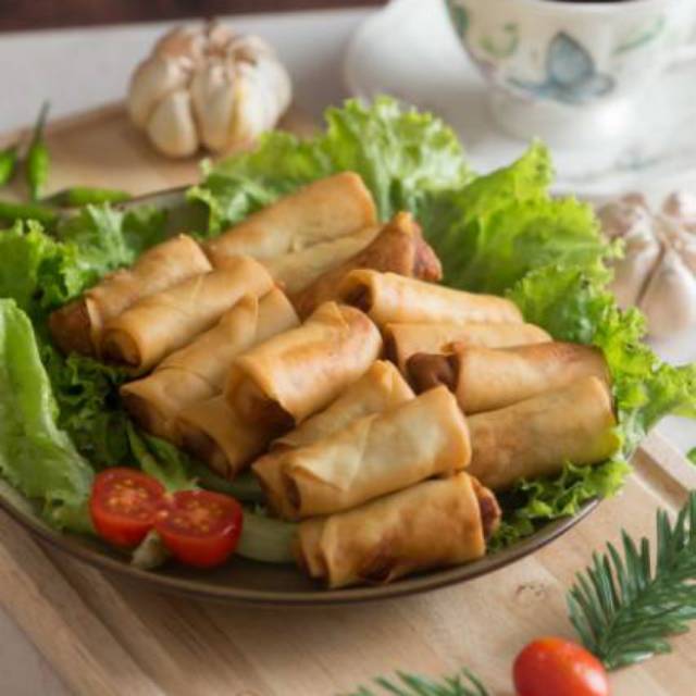 Springroll Lumpia Ikan & Udang Non MSG Kraukk Frozen Food