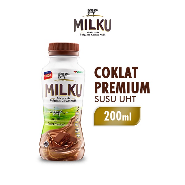 Jual Milku Susu Uht Susu Siap Minum Coklat Premium 200 Ml | Shopee Indonesia
