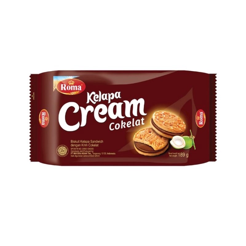 Jual Roma Kelapa Cream Coklat 189 Gram | Shopee Indonesia