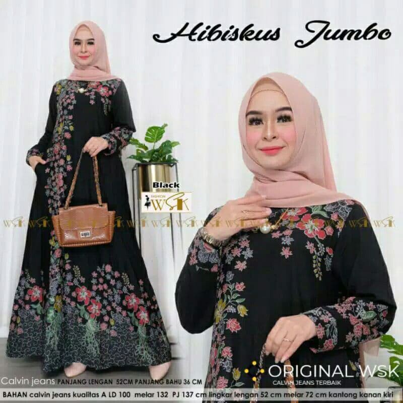 BAJU BUSANA MUSLIMAH GAMIS LEBARAN WANITA JUMBO TERBARU
