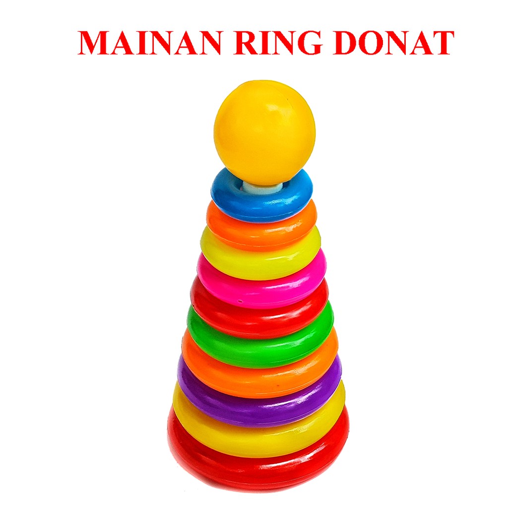 Jual Mainankei Mainan Edukasi Anak Mainan Ring Donat Susun Mainan Menyusun Ring | Shopee Indonesia