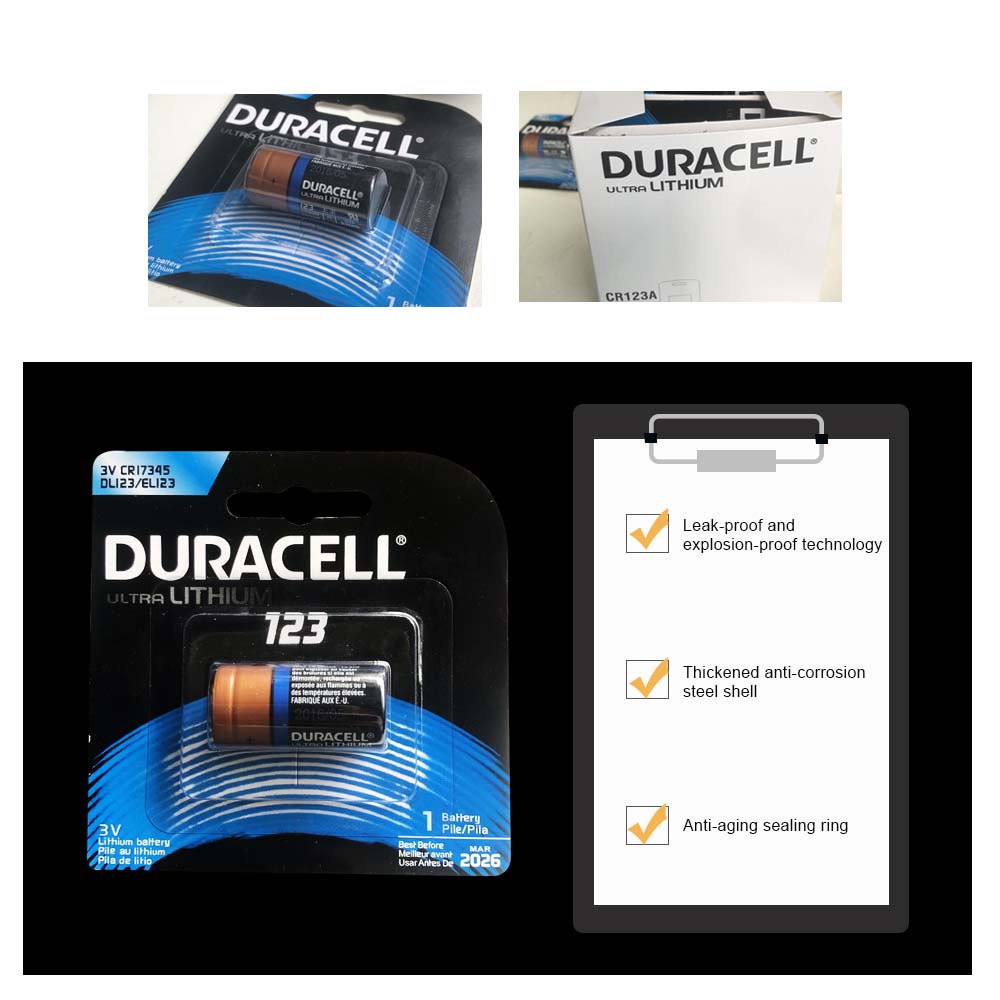 Jual Super Sale 50Pcs New Original Duracell 3V 1550Mah Lithium Battery Cr123 Cr123A Cr17345 16340 Cr | Shopee Indonesia