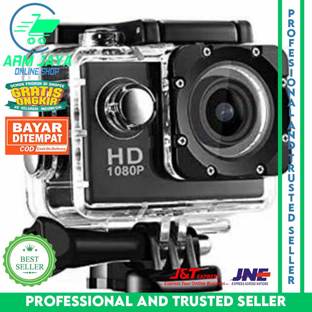 Jual Kamera Sport Full HD 1080P Anti Air Water Resistance 30 M Non Wifi