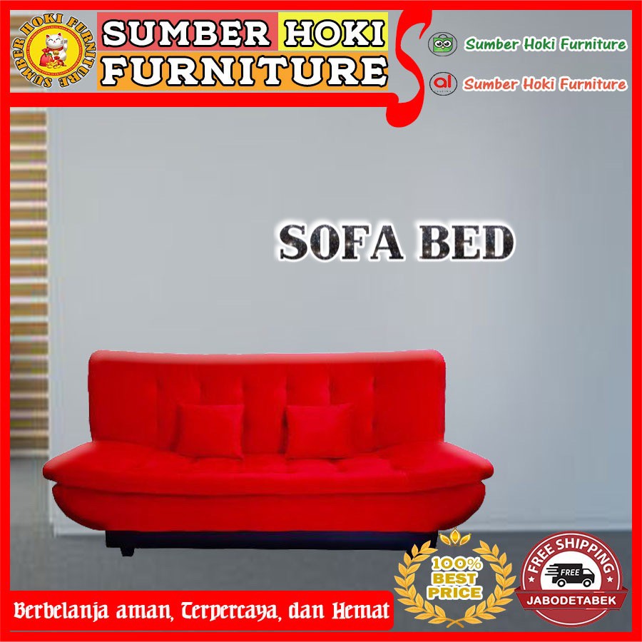 FREE ONGKIR JABODETABEK PROMO MURAH SOFA BED / SOFABED MINIMALIS SUEDE