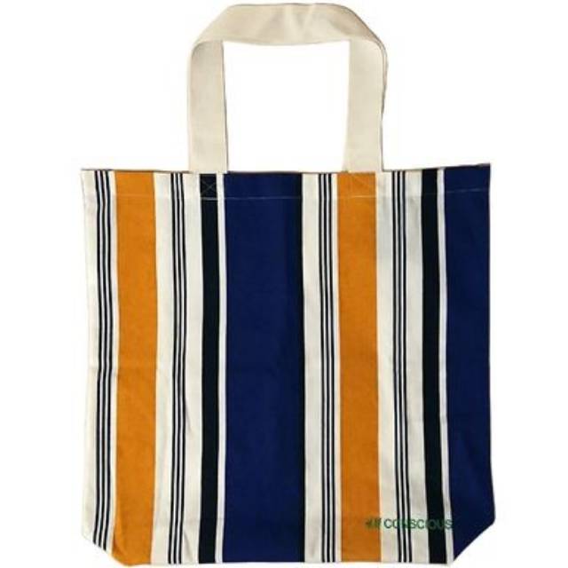 Jual H&M tote bag stripes big size Shopee Indonesia