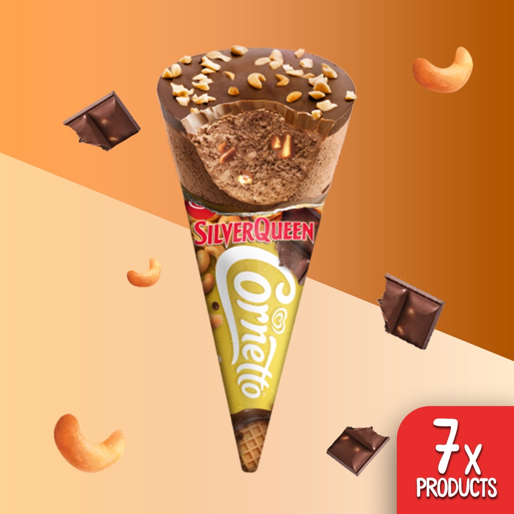 Jual 7 Pcs Cornetto Silverqueen 108 Ml - Es Krim Wall's | Shopee Indonesia