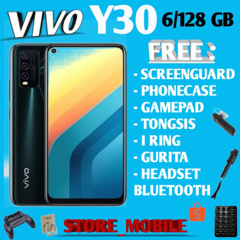 VIVO Y30 6/128 RAM 6GB ROM 128GB GARANSI RESMI Shopee Indonesia