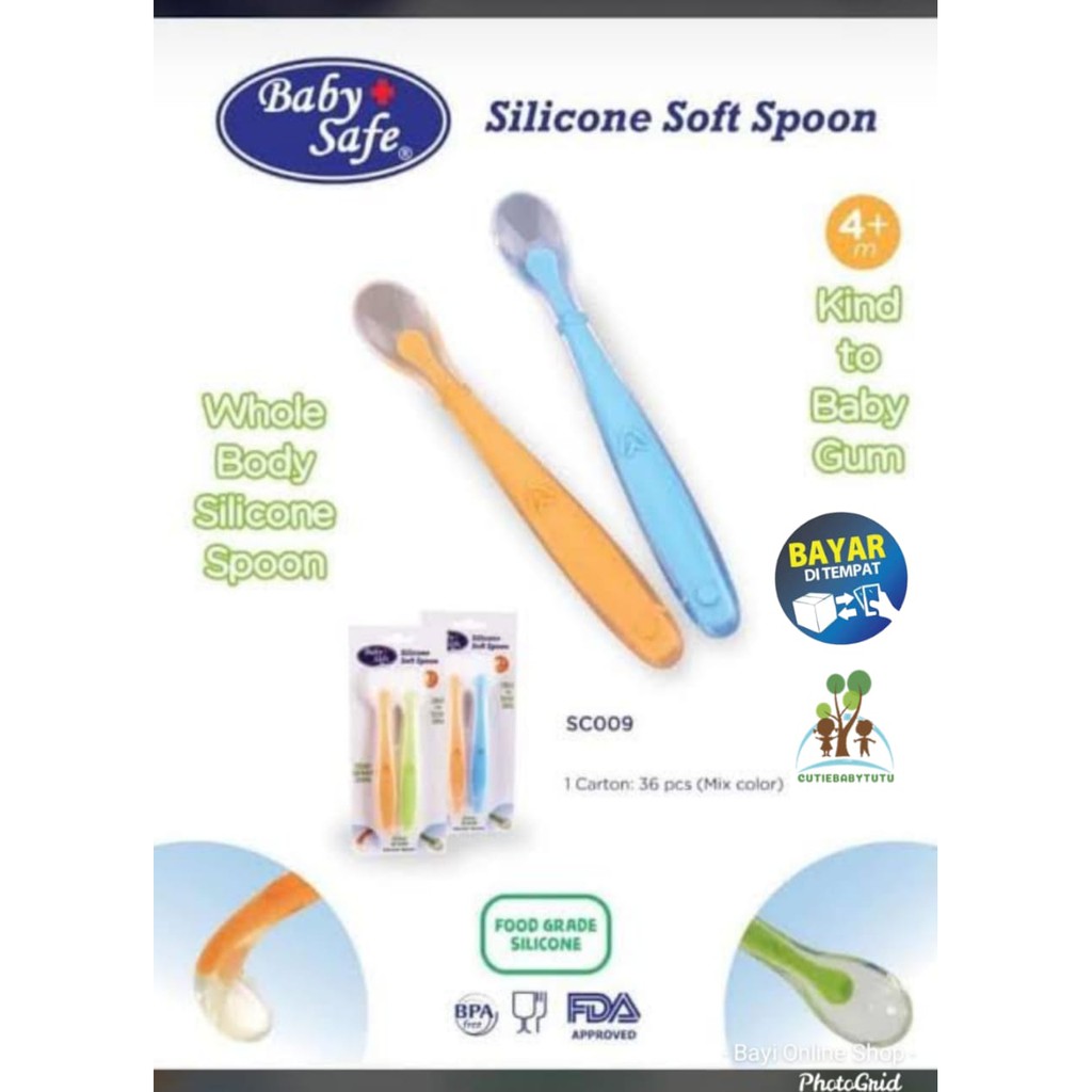 Baby Safe Silicone Soft Spoon Sendok Bayi Silikon SC009 CUTIE BABY TUTU Shopee Indonesia