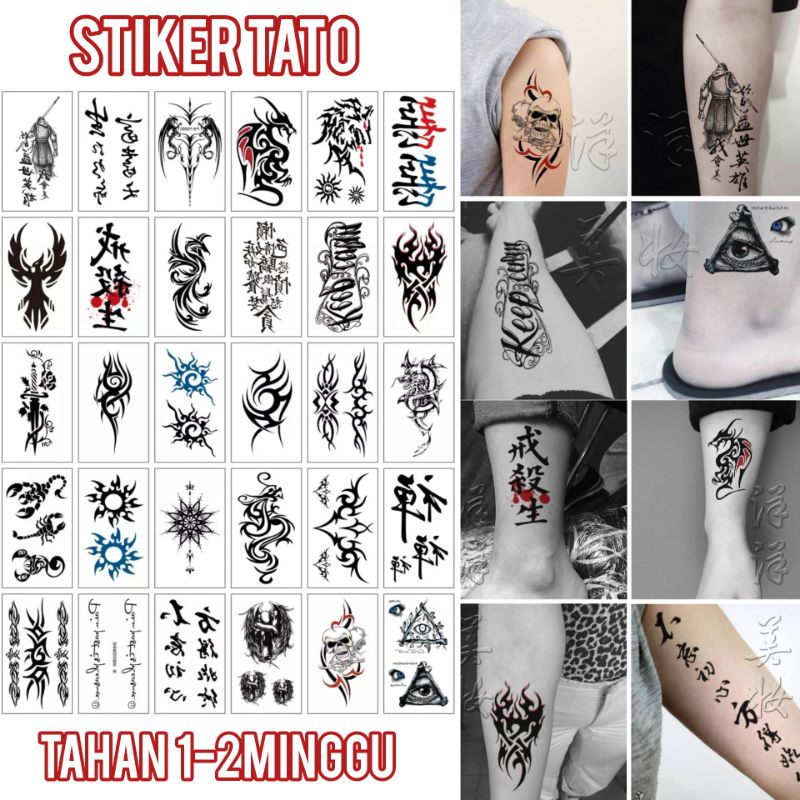 Jual Grosir Termurah Tato Tulisan Jepang Aesthetic Tatto Temporer