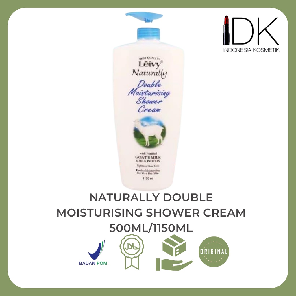 Jual Leivy Naturally Double Moisturising Shower Cream (Pump) 500ml