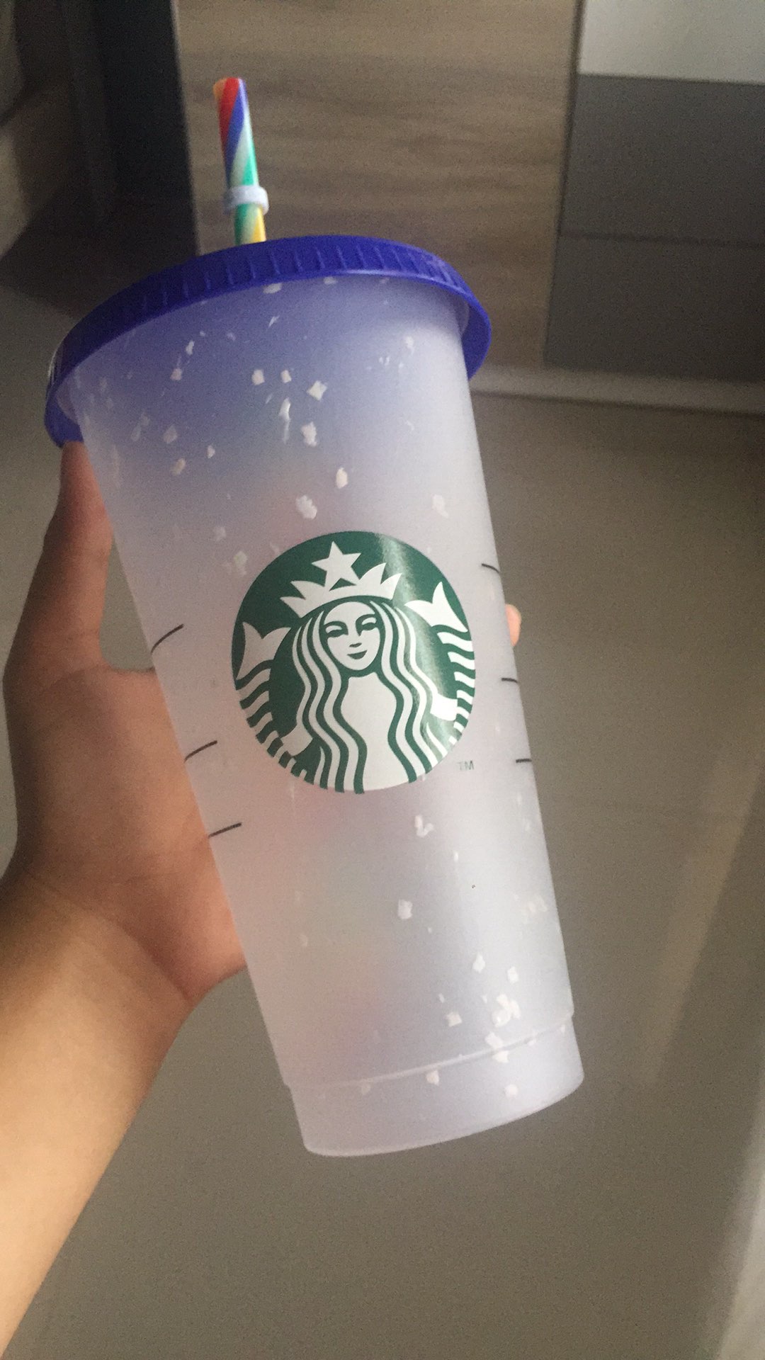 Tumblr Starbucks changing color confetti cup Shopee